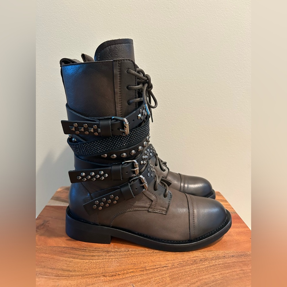 Mimmu “Ruby” Leather Combat Boots